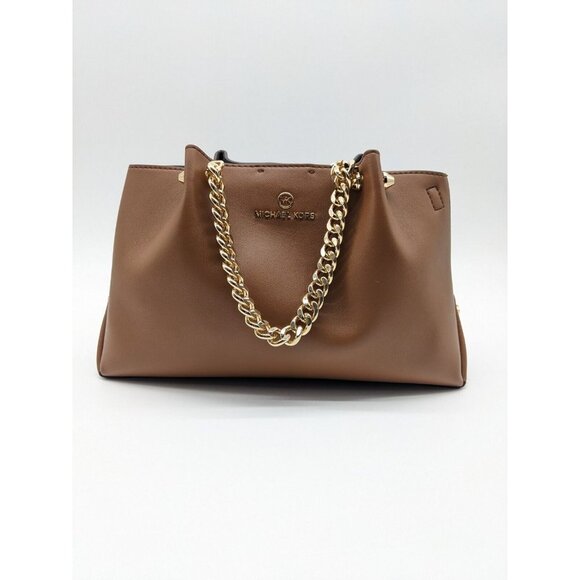 MICHAEL KORS Zena faux-leather mini satchel bag -LUGGAGE/BROWN - Picture 1 of 13